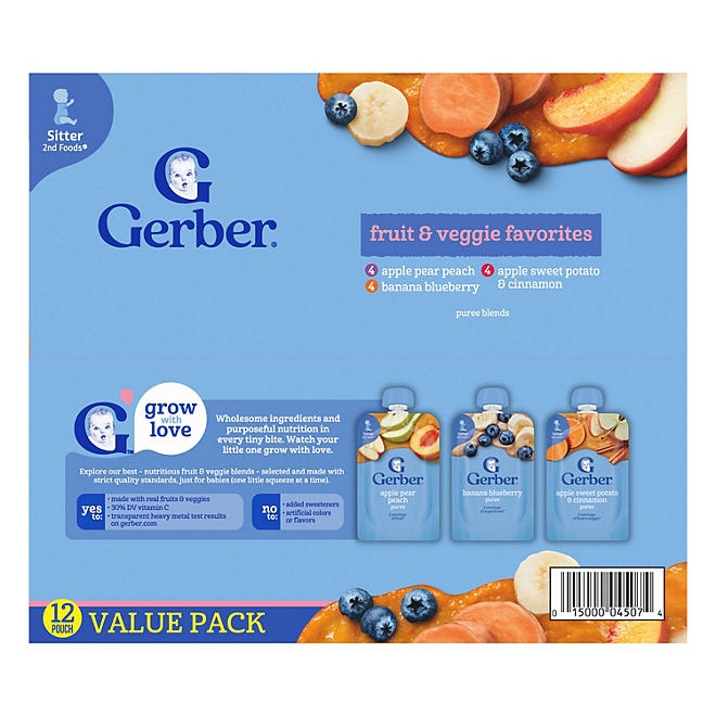 Gerber Toddler Pouch Variety Pack, 3.5 oz., 12 ct. - Image 5