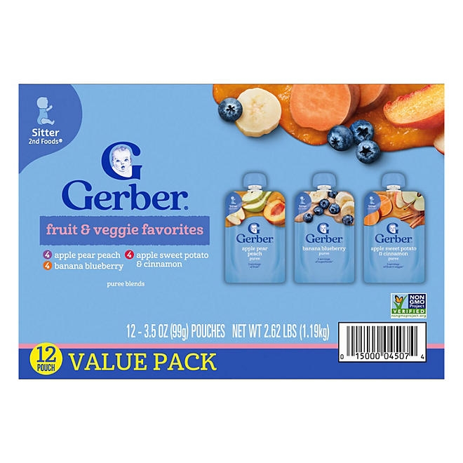 Gerber Toddler Pouch Variety Pack, 3.5 oz., 12 ct. - Image 6
