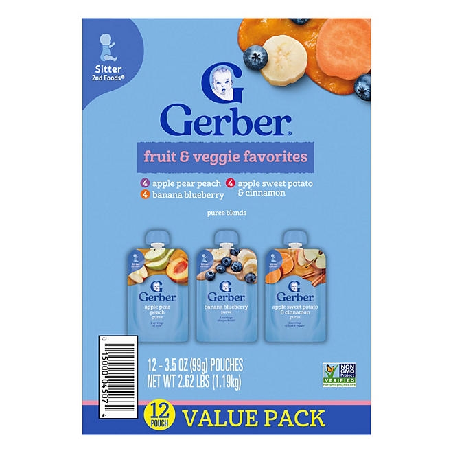 Gerber Toddler Pouch Variety Pack, 3.5 oz., 12 ct. - Image 7