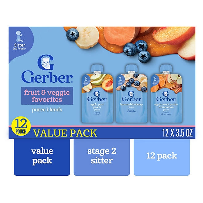 Gerber Toddler Pouch Variety Pack, 3.5 oz., 12 ct. - Image 10