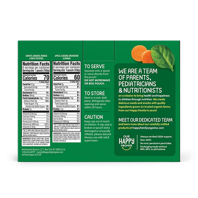 HappyTOT Organics Love My Veggies, Variety Pack, Stage 4 Pouch, 4.22 oz., 12 ct. - Image 3