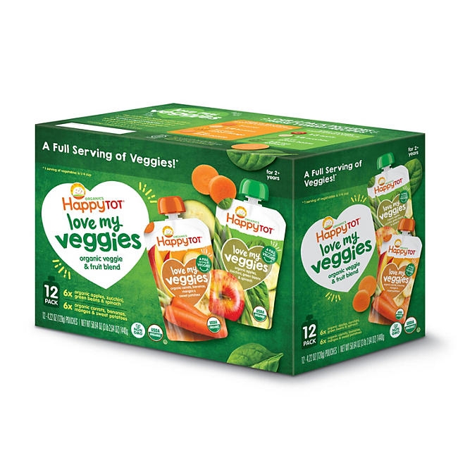 HappyTOT Organics Love My Veggies, Variety Pack, Stage 4 Pouch, 4.22 oz., 12 ct. - Image 6