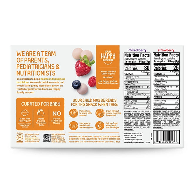 HappyBABY Organics Yogis Melts Variety Pack, 1 oz., 4ct. - Image 3