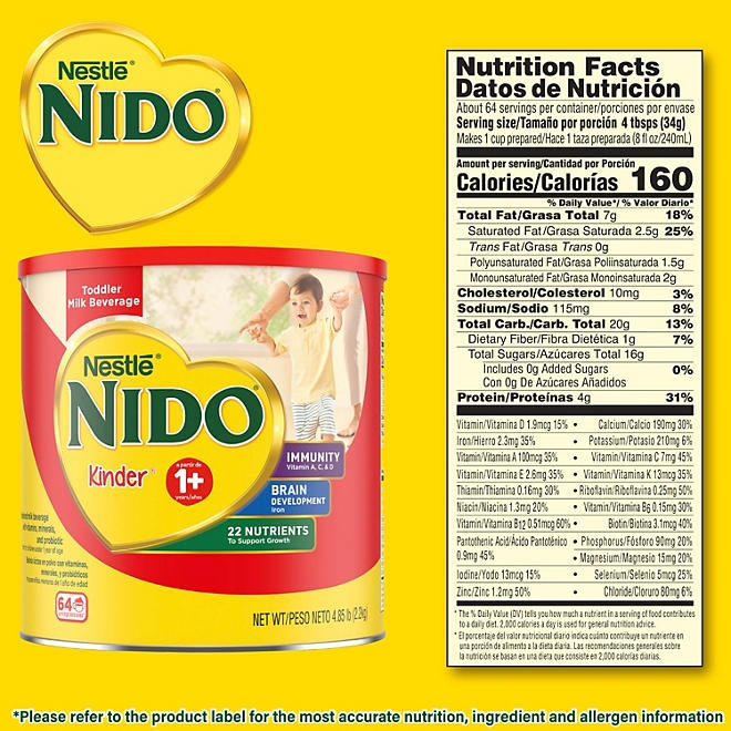 Nestle NIDO 1+ Toddler Milk Beverage, 4.85 lb. - Image 3