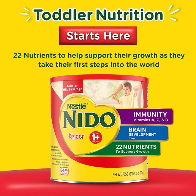 Nestle NIDO 1+ Toddler Milk Beverage, 4.85 lb. - Image 7