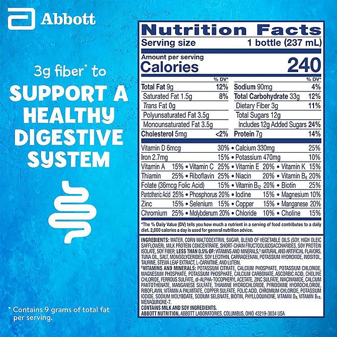 PediaSure Grow and Gain Nutritional Shake with Fiber for Kids, Vanilla, 8 fl. oz., 24 pk. - Image 6