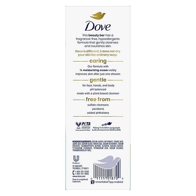 Dove Beauty Bar Soap, Sensitive Skin, 3.75 oz., 16 ct. - Image 10