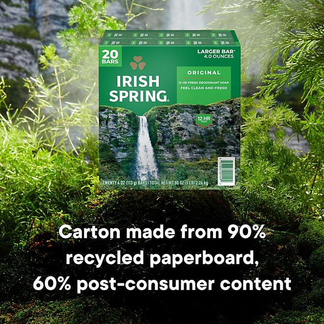 Irish Spring Bar Soap, Original Clean, 4 oz., 20 ct. - Image 6