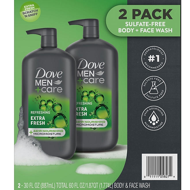 Dove Men+Care Extra Fresh Body Wash, 30 fl. oz., 2 pk. - Image 2