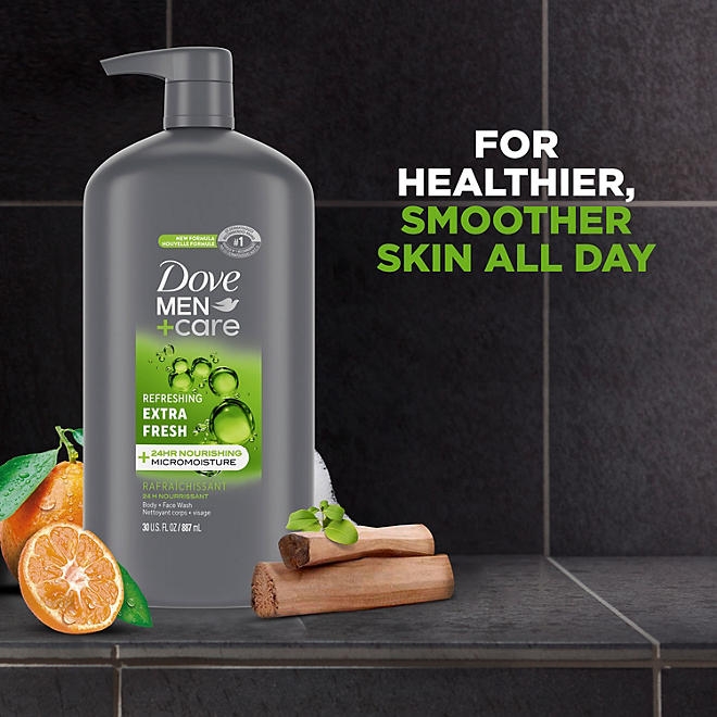 Dove Men+Care Extra Fresh Body Wash, 30 fl. oz., 2 pk. - Image 4