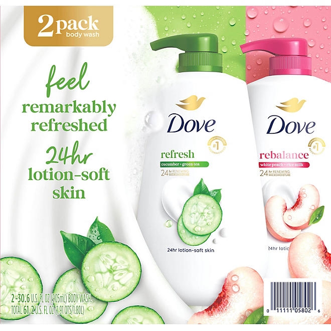 Dove Refresh & Rebalance Body Wash, 30.6 fl. oz., 2 pk. - Image 2
