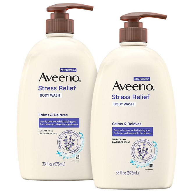 Aveeno Stress Relief Body Wash, 33 fl. oz., 2 pk. - Image 2