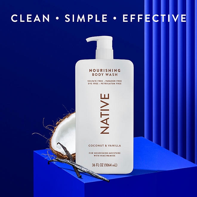 Native Nourishing Body Wash, Coconut & Vanilla, 36 fl. oz., 2 pk. - Image 7