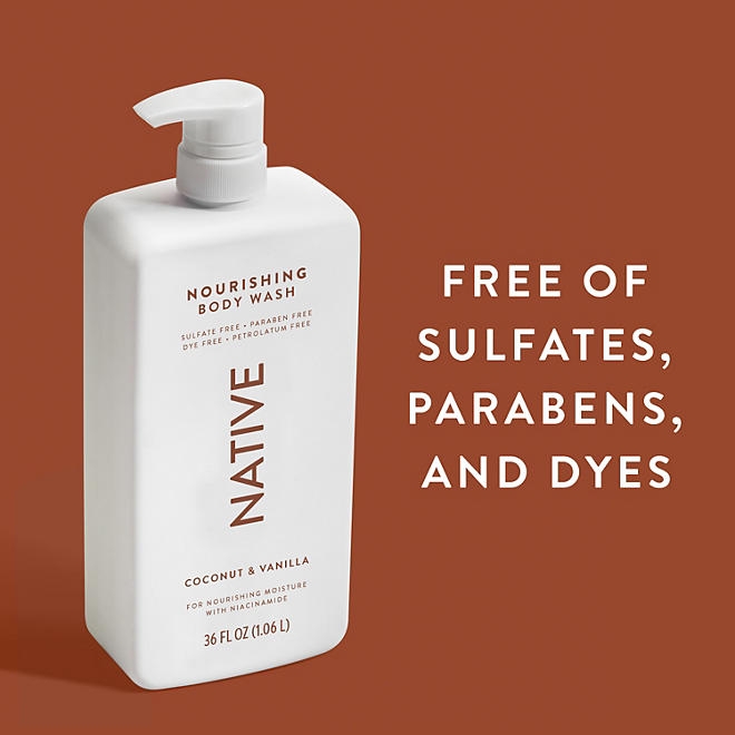 Native Nourishing Body Wash, Coconut & Vanilla, 36 fl. oz., 2 pk. - Image 9