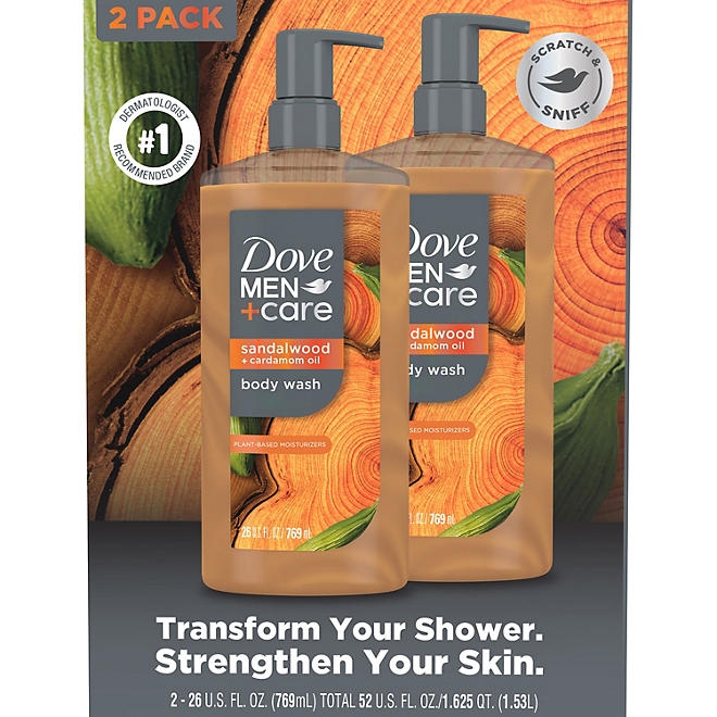 Dove Men+Care Sandalwood Body Wash, 26 fl. oz., 2 pk. - Image 2