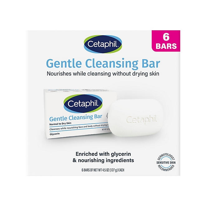 Cetaphil Gentle Cleansing Bar, 4.5 oz., 6 ct. - Image 2