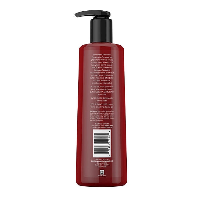 Neutrogena Rainbath Rejuvenating Shower and Bath Gel, Pomegranate, 40 fl. oz. - Image 8
