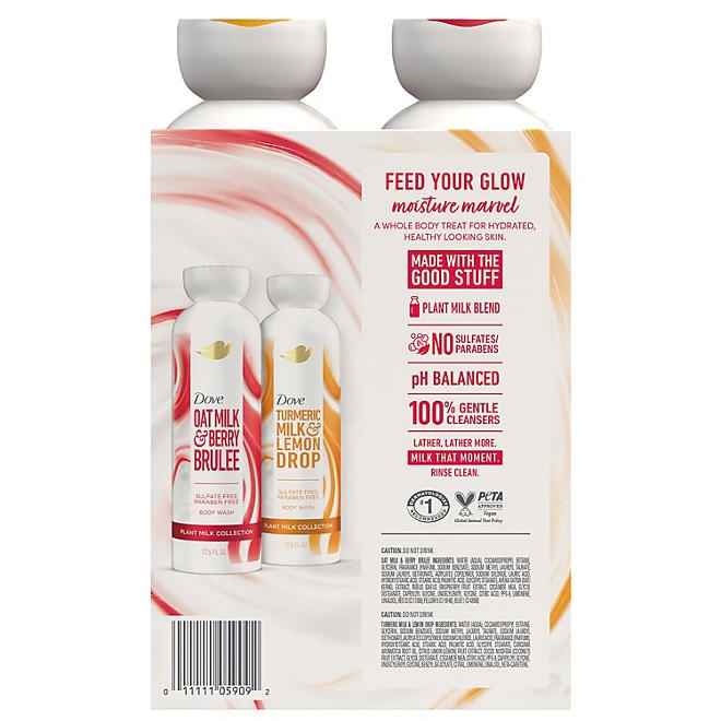 Dove Plant Milk Body Wash, 17.5 fl. oz., 2 pk. - Image 3