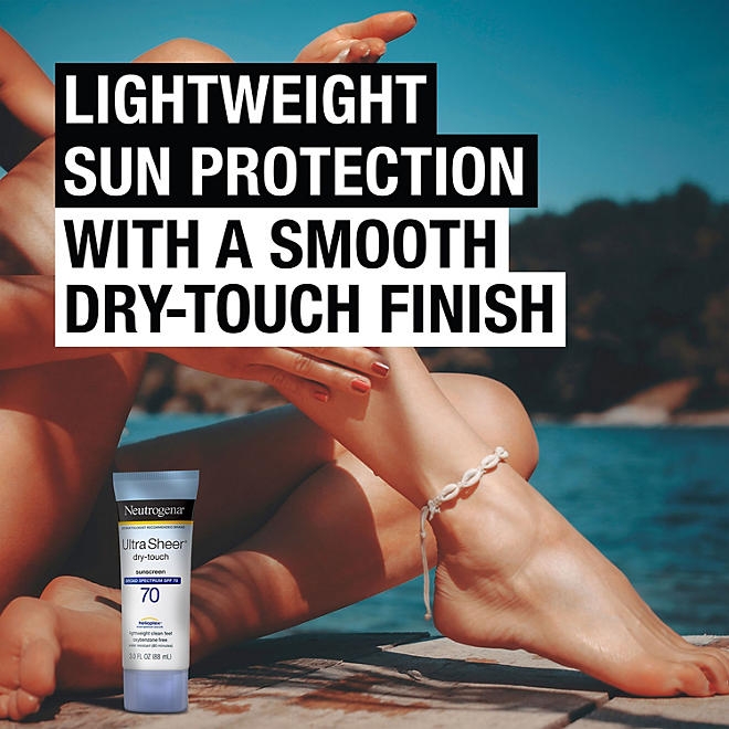 Neutrogena Ultra Sheer Dry-Touch Sunscreen Lotion, SPF 70, 3 oz., 3 pk. - Image 5