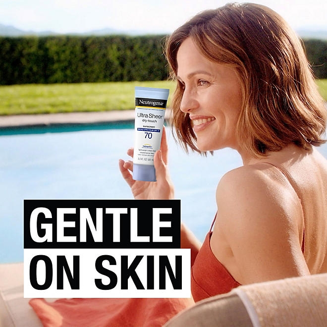 Neutrogena Ultra Sheer Dry-Touch Sunscreen Lotion, SPF 70, 3 oz., 3 pk. - Image 6