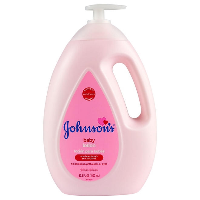 Johnson's Moisturizing Pink Baby Lotion with Coconut Oil, 33.8 fl. oz. - Image 2