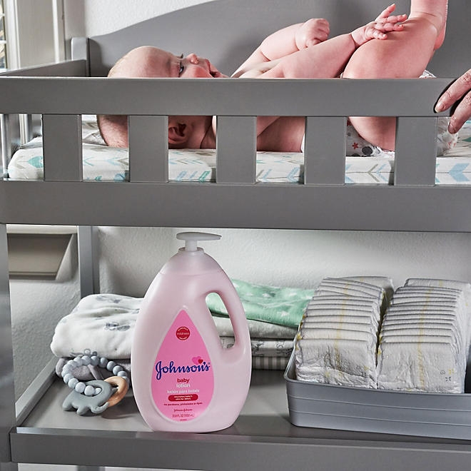 Johnson's Moisturizing Pink Baby Lotion with Coconut Oil, 33.8 fl. oz. - Image 4