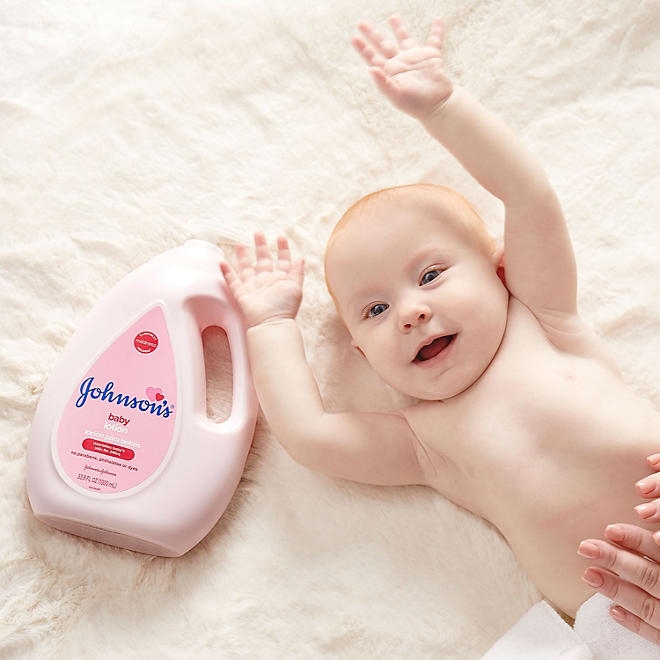 Johnson's Moisturizing Pink Baby Lotion with Coconut Oil, 33.8 fl. oz. - Image 5