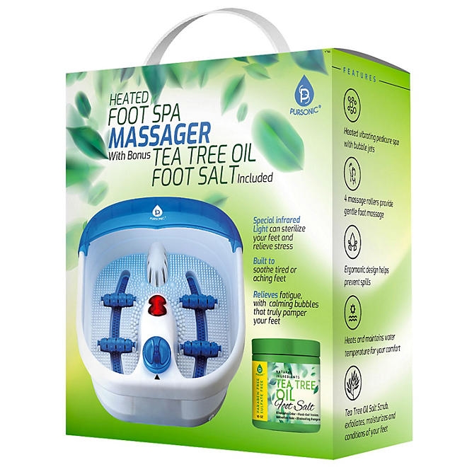 Pursonic Heated Foot Spa Massager with Tea Tree Foot Salts - Image 5