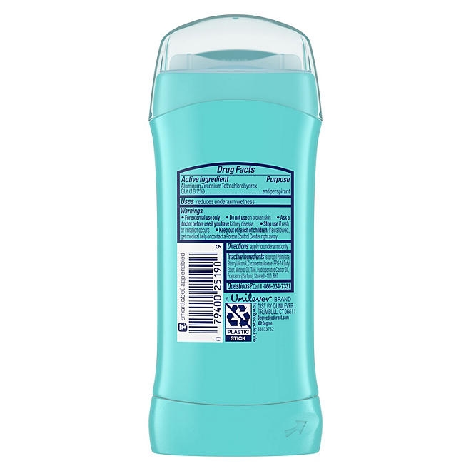 Degree Antiperspirant Deodorant, Shower Clean, 2.6 oz., 5 pk. - Image 3