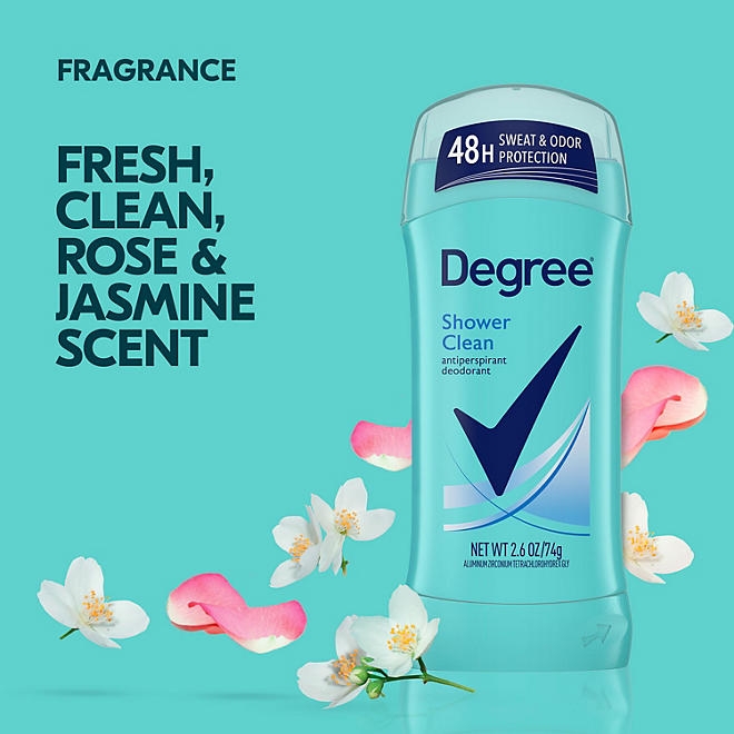 Degree Antiperspirant Deodorant, Shower Clean, 2.6 oz., 5 pk. - Image 4