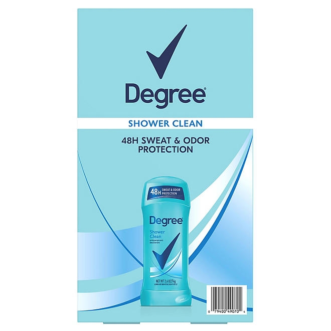 Degree Antiperspirant Deodorant, Shower Clean, 2.6 oz., 5 pk. - Image 10