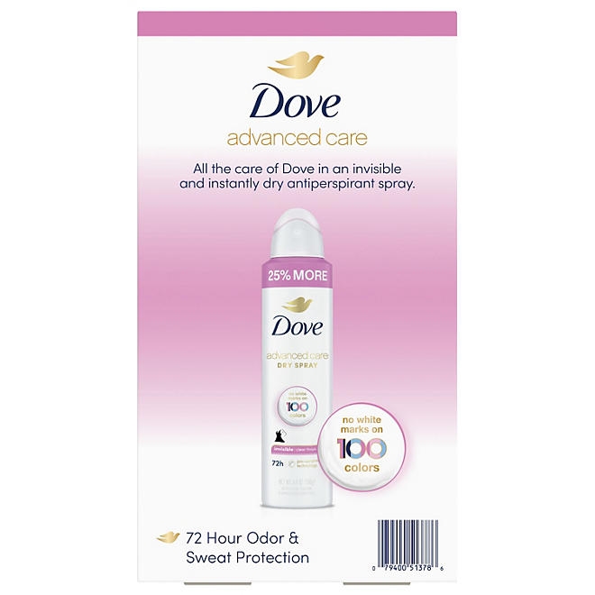 Dove Advanced Care Clear Finish Antiperspirant Spray, 4.8 oz., 3 pk. - Image 3