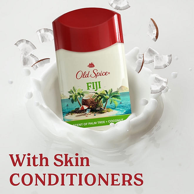 Old Spice Fiji Antiperspirant Deodorant, Palm Tree + Coconut, 2.6 oz., 4 pk. - Image 8