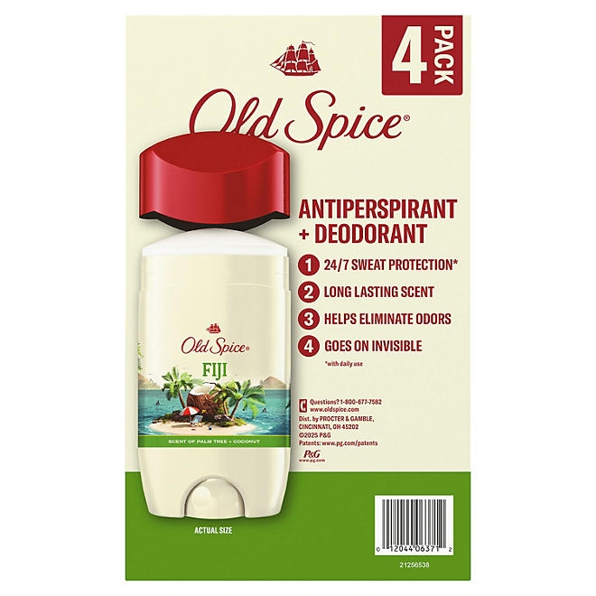 Old Spice Fiji Antiperspirant Deodorant, Palm Tree + Coconut, 2.6 oz., 4 pk. - Image 11