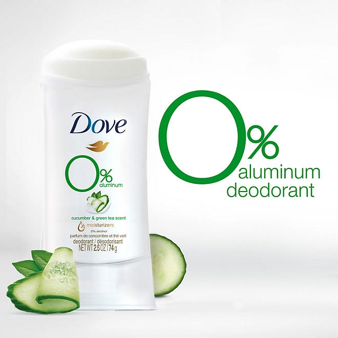 Dove 0% Aluminum Deodorant, Cucumber and Green Tea., 2.6 oz., 4 pk. - Image 4