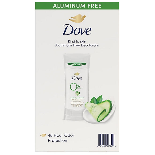 Dove 0% Aluminum Deodorant, Cucumber and Green Tea., 2.6 oz., 4 pk. - Image 9