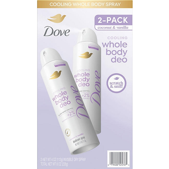 Dove Whole Body Cooling Deodorant Spray, 4 oz., 2 pk. - Image 2