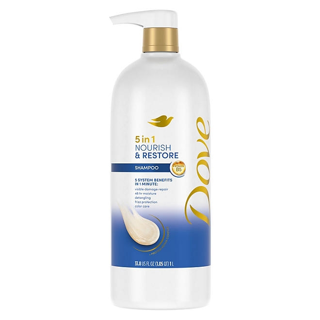 Dove Nourish & Restore 5-in-1 Shampoo, 33.8 fl. oz. - Image 2