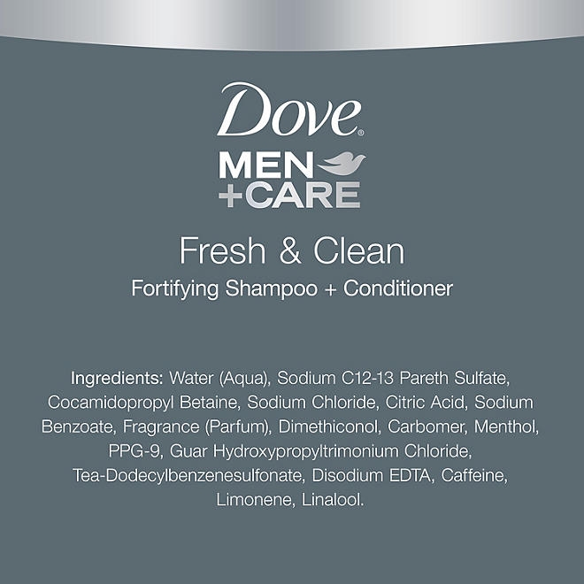 Dove Men+Care Fresh & Clean 2-in-1 Shampoo + Conditioner, 40 fl. oz. - Image 3