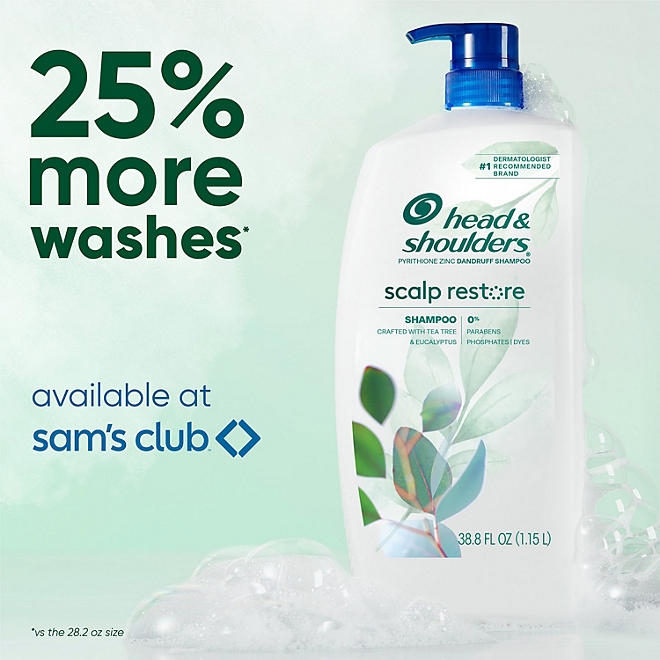 Head & Shoulders Scalp Restore Shampoo, 38.8 fl. oz. - Image 8