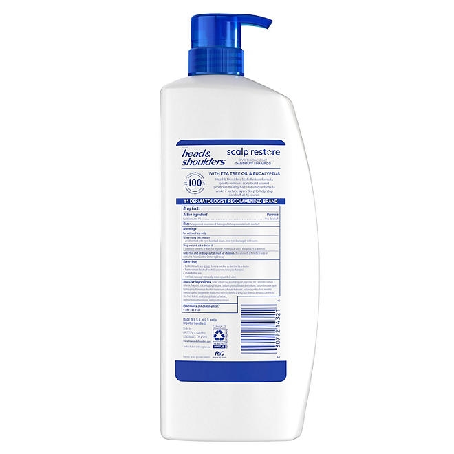 Head & Shoulders Scalp Restore Shampoo, 38.8 fl. oz. - Image 10
