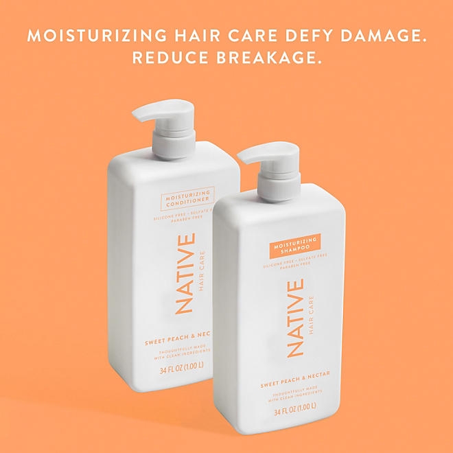Native Sweet Peach & Nectar Shampoo & Conditioner, 34 fl. oz., 2pk. - Image 6