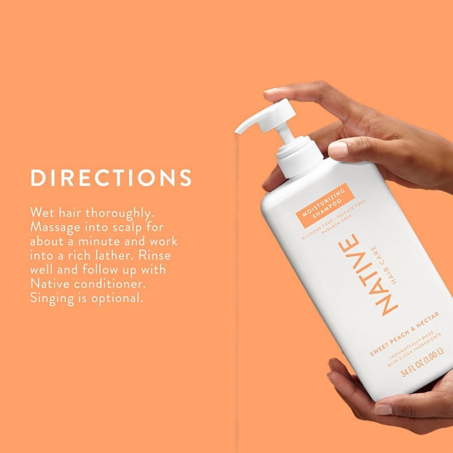Native Sweet Peach & Nectar Shampoo & Conditioner, 34 fl. oz., 2pk. - Image 7