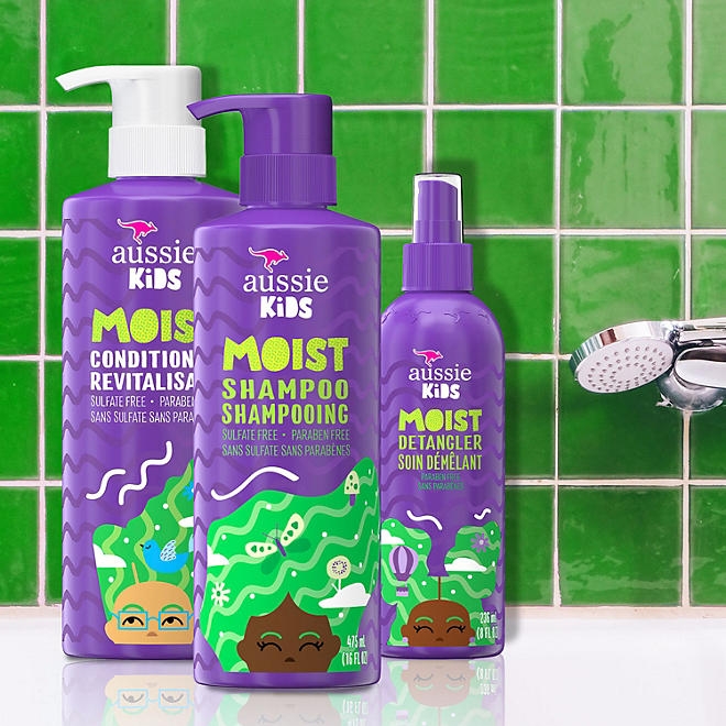 Aussie Kids Moist Shampoo, Conditioner and Detangler Kit - Image 6
