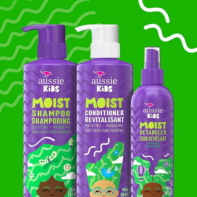 Aussie Kids Moist Shampoo, Conditioner and Detangler Kit - Image 9
