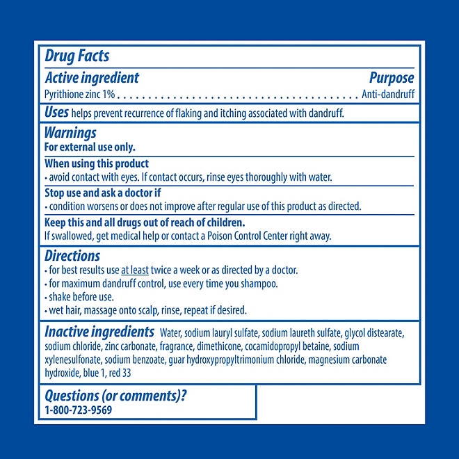 Head and Shoulders Pure Sport for Men's 2-in-1 Shampoo and Conditioner, 40 fl. oz. - Image 3