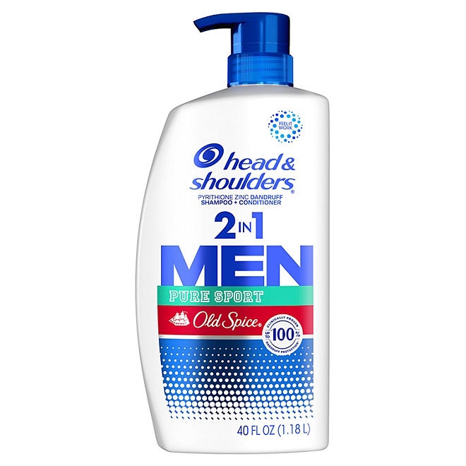 Head and Shoulders Pure Sport for Men's 2-in-1 Shampoo and Conditioner, 40 fl. oz. - Image 11