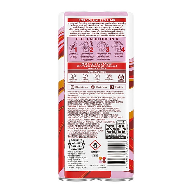 Batiste Volumizing Dry Shampoo, 3.81 oz., 2 pk. - Image 3