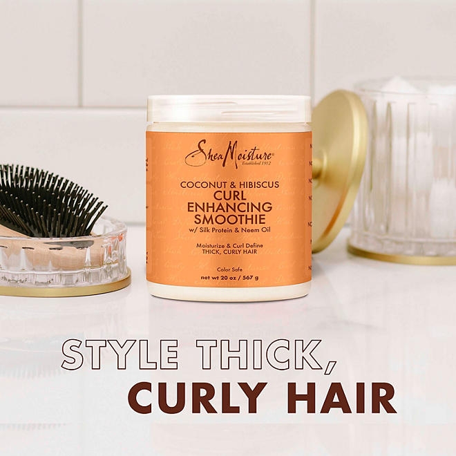 Shea Moisture Curl Enhancing Smoothie Hair Cream, Coconut and Hibiscus, 20 oz. - Image 8