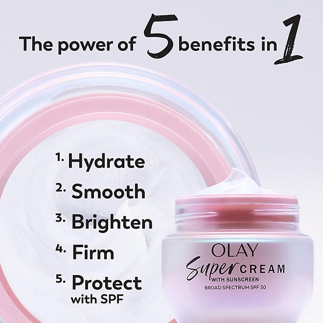 Olay Super Cream with Sunscreen, SPF 30, 1.7 oz., 2 pk. - Image 4